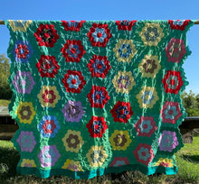 Load image into Gallery viewer, Grandmother's Flower Garden Quilt TOP
