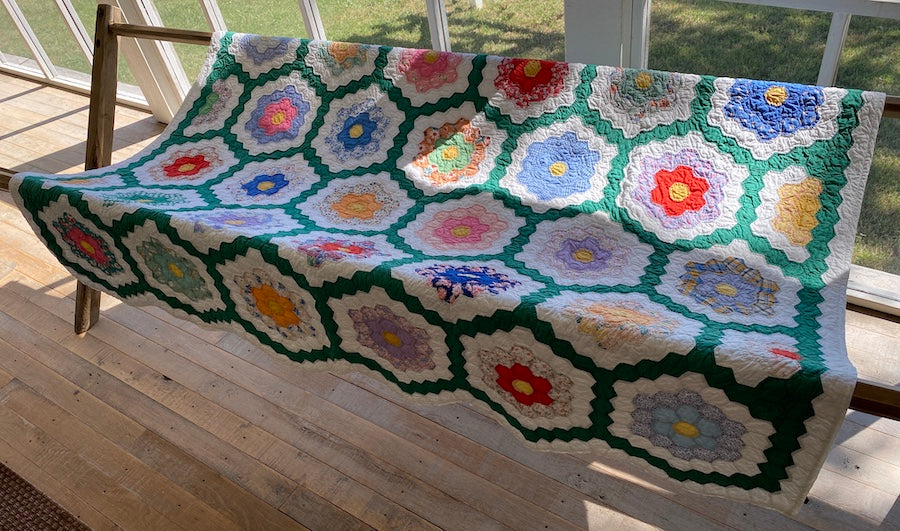 Grandmother's Flower Garden Quilt