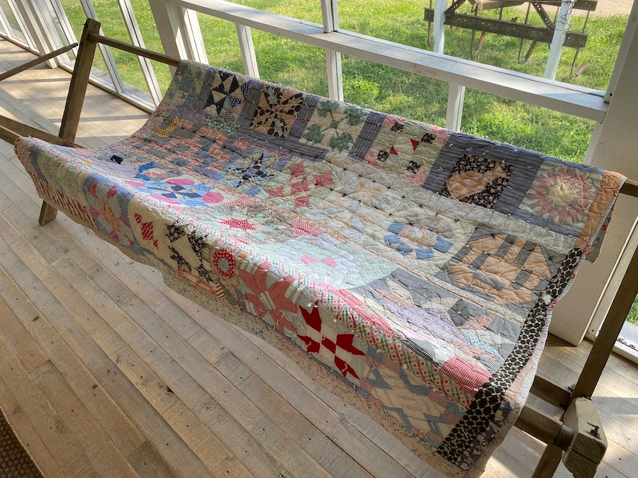 Hand tied Story Quilt