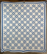 Load image into Gallery viewer, Blue &amp; White Snowball Quilt
