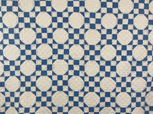 Load image into Gallery viewer, Blue &amp; White Snowball Quilt
