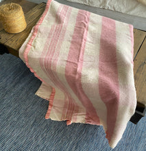 Load image into Gallery viewer, Pink and Cream Wool Camp Blanket

