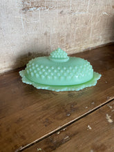 Load image into Gallery viewer, Jadeite Hobnail Butter Dish
